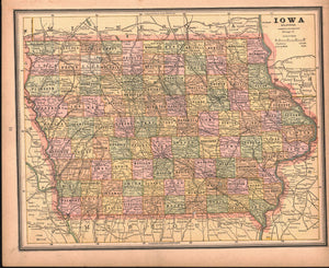 1887 Missouri Iowa - Cram
