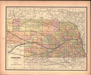 1887 Kansas Nebraska - Cram