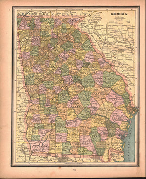 1887 Georgia South Carolina - Cram