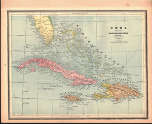 1887 South America Cuba Europe - Cram