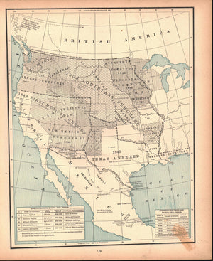 1887 Period of United States Expansion West - Cram