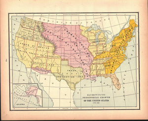 1887 Territorial Growth of the United States - Cram