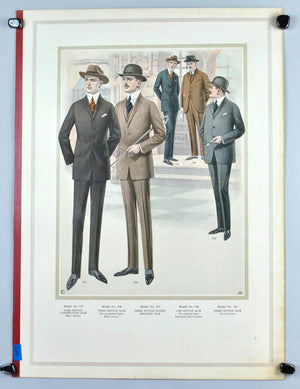 WWI Era Edward Rose Men's Taylor Fashion Plate Print Suit Collection B
