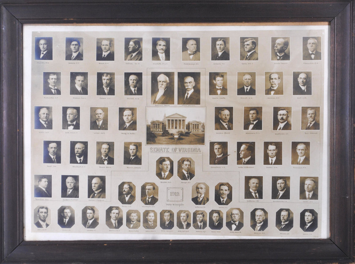 State of Virginia Political Photos 1912 Governor Mann General Assembly Print