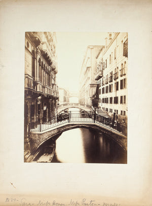 Venice Italy Canal Carlo Ponti 1880 Antique Scenic Photo