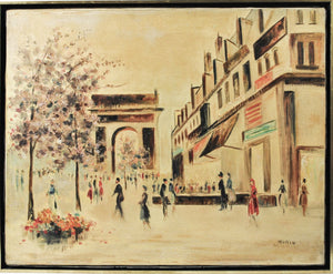 Morin - Arc de Triomphe - Signed Oil Painting - c 1950
