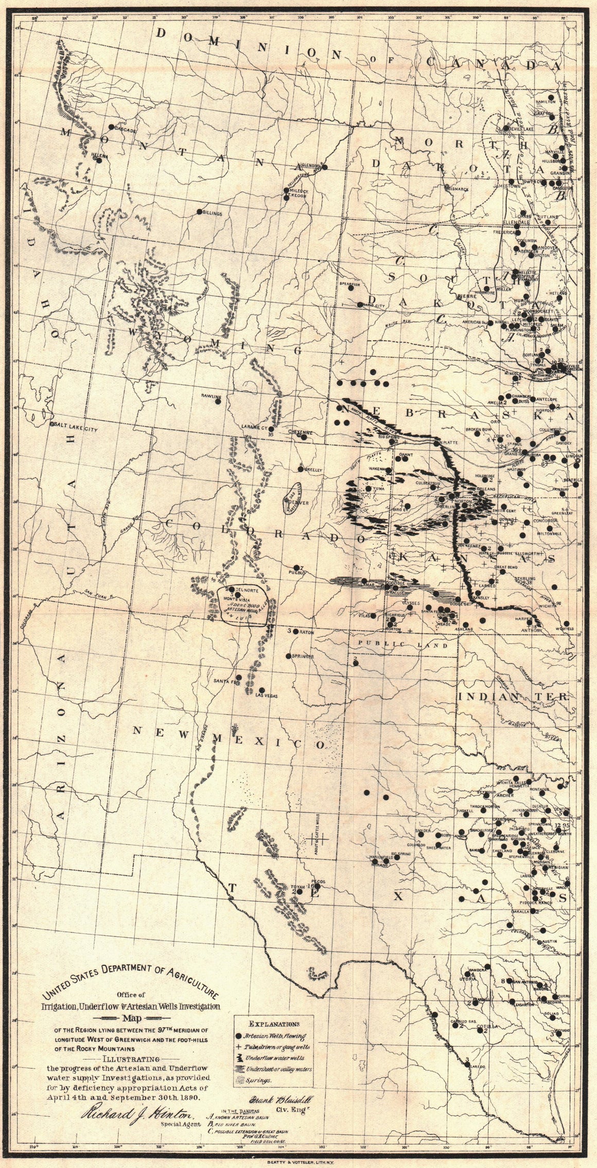 1890 USDA 97th Meridian to Rocky Mountains
