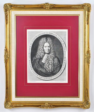 Johann Jacob Mangetus Medical Doctor Portrait Antique Print c.1730 Science MD