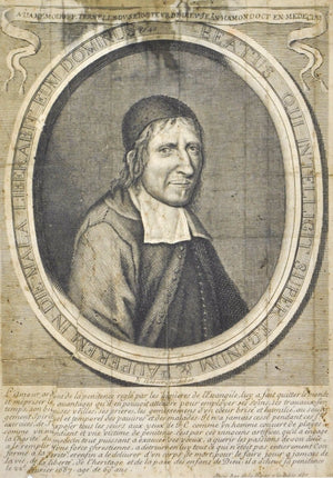 Jean Hamon (1618-1687) Antique Medical Doctor Print c. Late 1600s