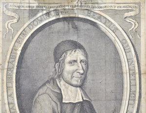 Jean Hamon (1618-1687) Antique Medical Doctor Print c. Late 1600s
