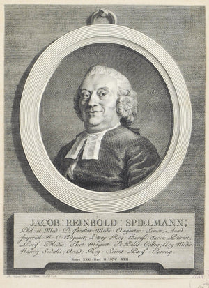 Jacob Reinbold Spielmann (1722-1783) Antique Medical Doctor Print 1781