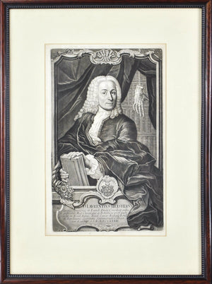 Lorenz Heister (1683-1758) Surgeon Anatomist Antique Print 1741