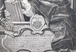 Lorenz Heister (1683-1758) Surgeon Anatomist Antique Print 1741