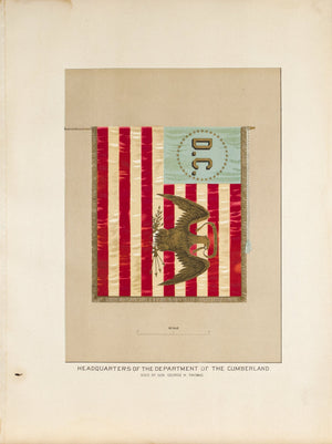Department of the Cumberland Thomas Antique Civil War Union Army Flag Print 1887