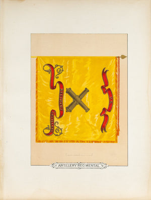 Artillery Regimental Antique Civil War Union Army Flag Print 1887