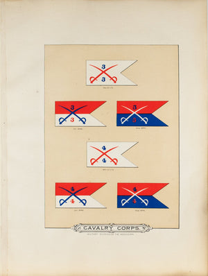Cavalry Corps Antique Civil War Union Army Flag Print 1887 D