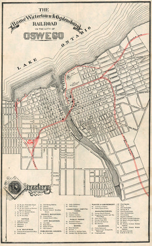 1890 Rome Watertown Ogdensburg Railroad  - Oswego