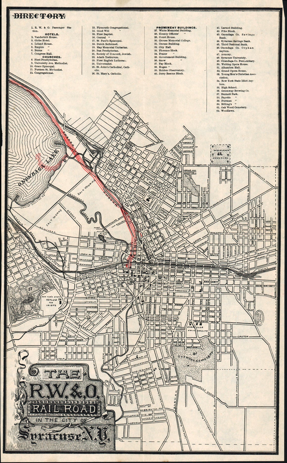 1890 Rome Watertown Ogdensburg Railroad - Syracuse