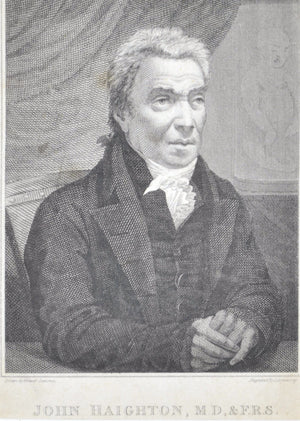 John Haighton MD (1755-1823) Antique Medical Doctor Print 1819