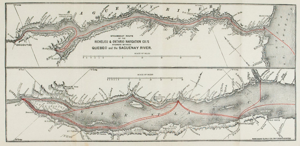 1890 Steamboat Route of the Richelieu & Ontario