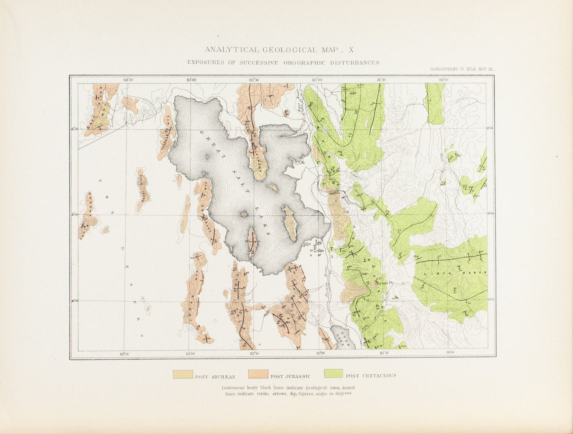 1870 Analytical Geological Map X - Clarence King