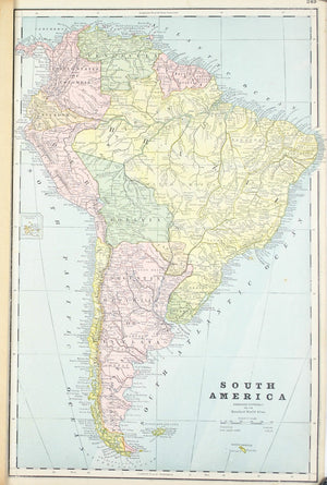 1887 United States South America - Cram