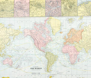 1887 World Map - Cram