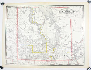 1887 Railroad and County of Manitoba - Cram