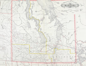 1887 Railroad and County of Manitoba - Cram