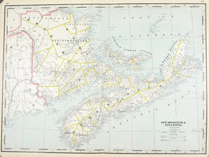 1887 New Brunswick and Nova Scotia - Cram