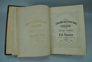 Bound Sheet Music 1850s 1860s Civil War Songs
