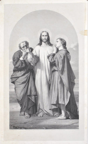 Jesus Print Charles Zacharie Landelle (1812-1908) Large Litho 1854