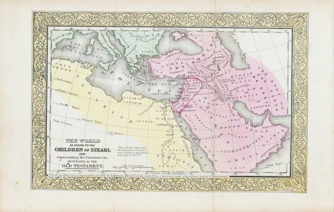 1849 The World as Known to the Children of Israel - S Mitchell