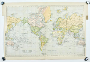 1891 The World on Mercator's Projection