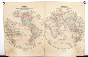1860 Eastern & Western Hemisphere - Johnson