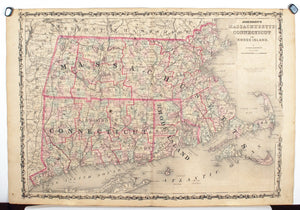 1860 Massachusetts, Connecticut and Rhode Island - Johnson