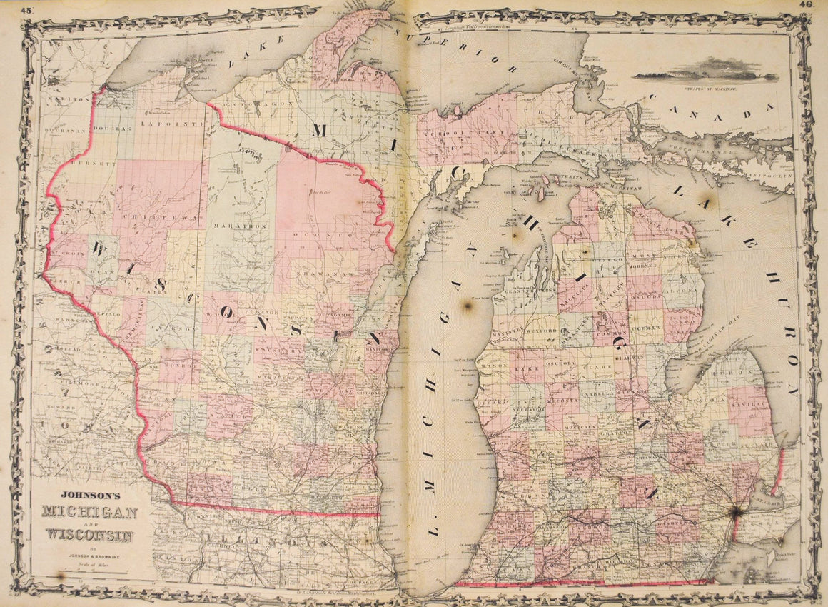 1860 Michigan and Wisconsin - Johnson