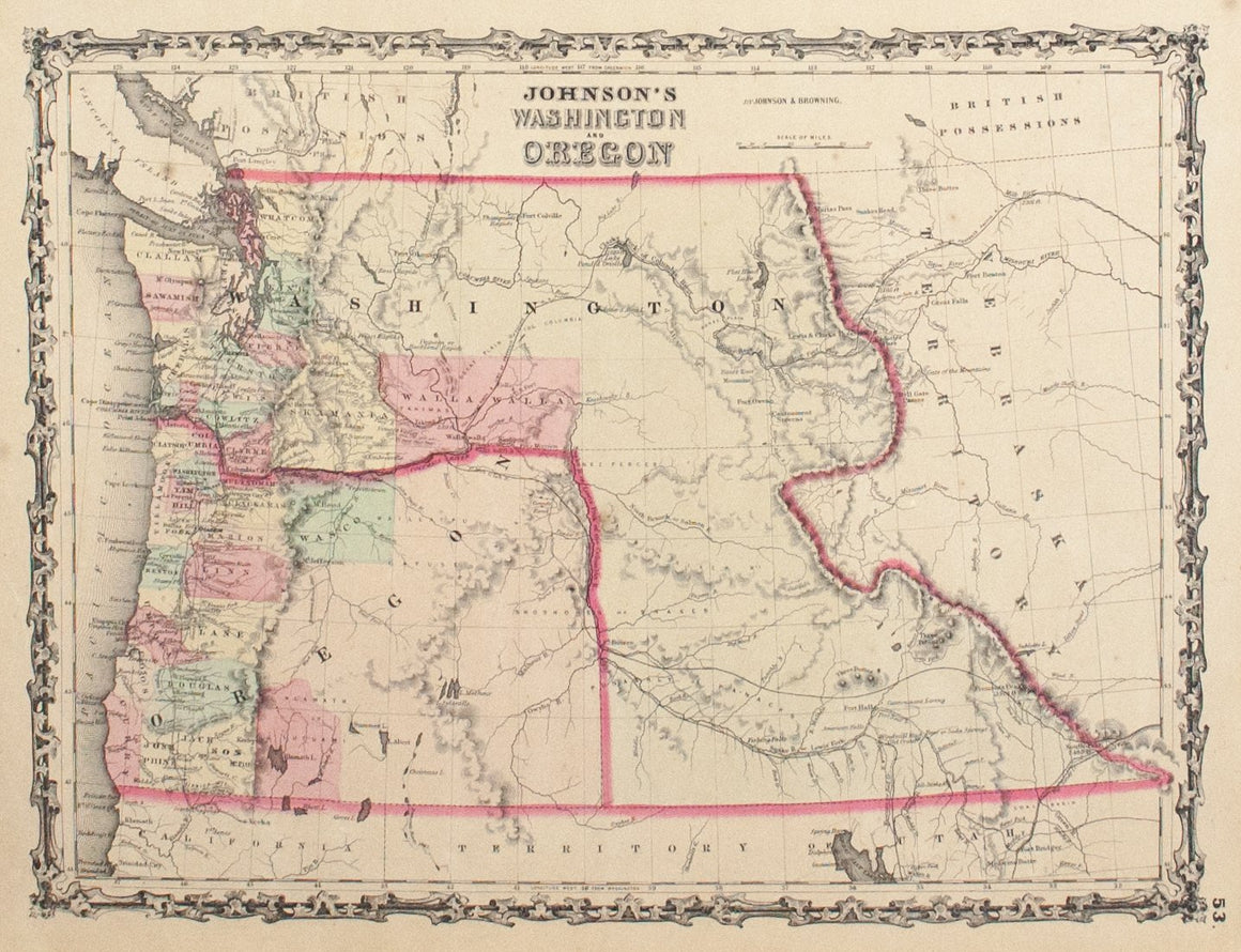 1860 Washington and Oregon - Johnson
