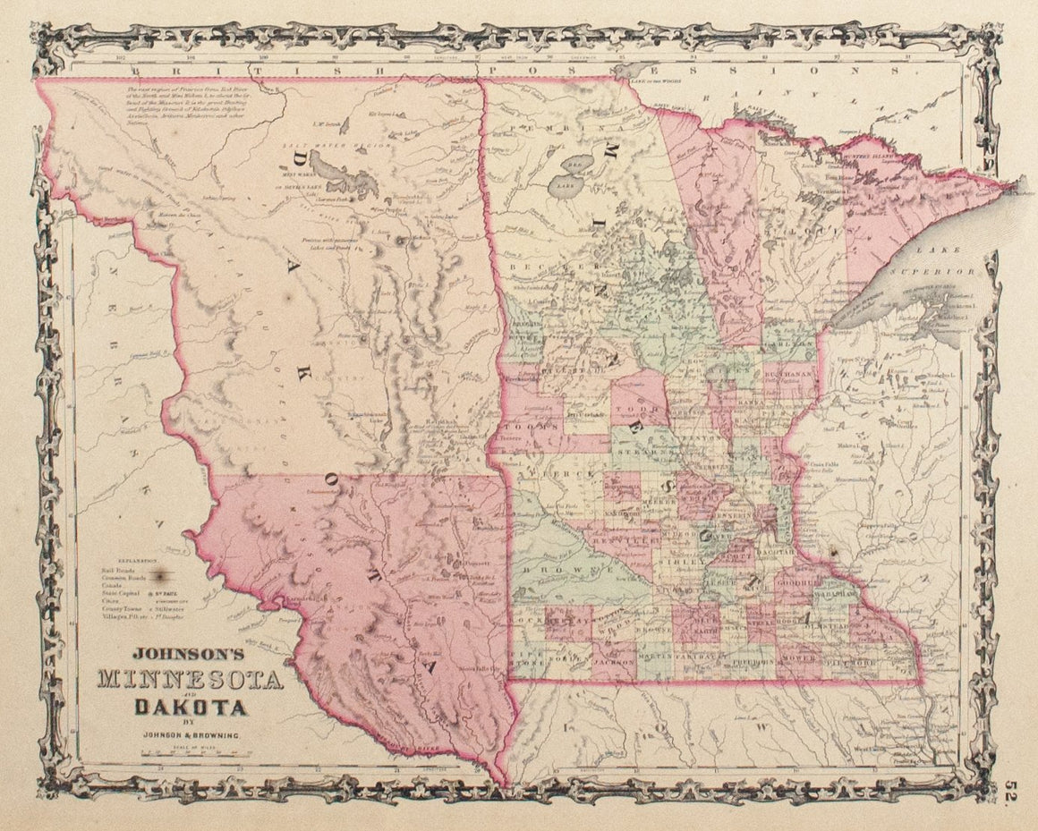 1860 Minnesota and Dakota - Johnson