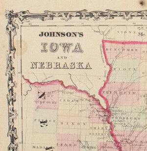 1860 Iowa and Nebraska - Johnson