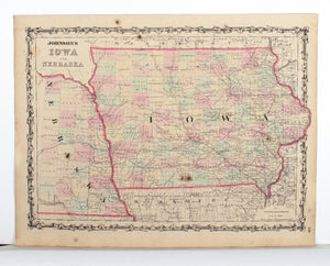 1860 Iowa and Nebraska - Johnson