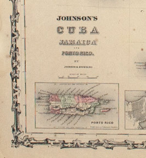 1860 Cuba Jamaica and Porto Rico - Johnson