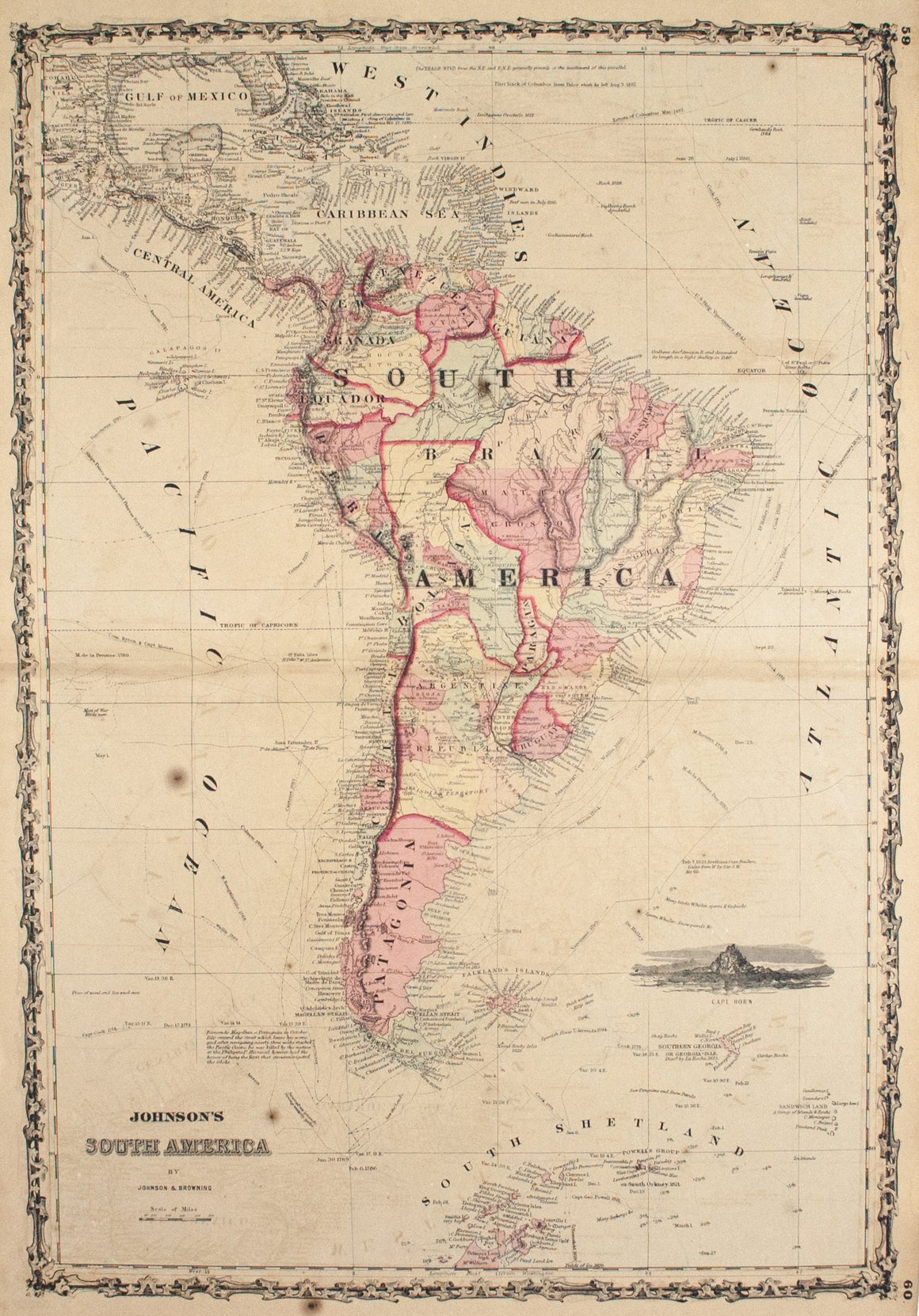 1860 South America - Johnson