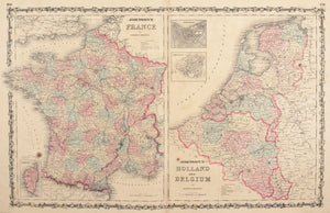 1860 France Holland and Belgium - Johnson