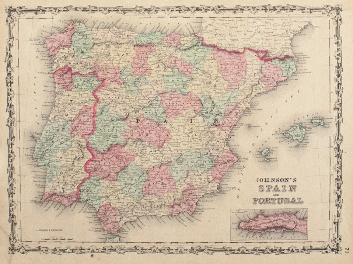 1860 Spain and Portugal - Johnson