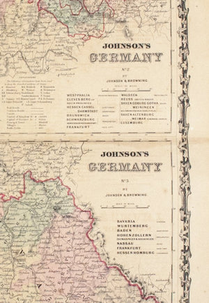 1860 Germany No 2 and No 3 - Johnson