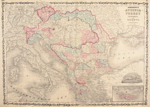 1860 Austria Turkey in Europe and Greece - Johnson