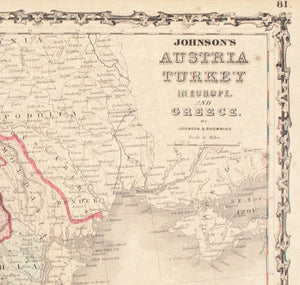 1860 Austria Turkey in Europe and Greece - Johnson
