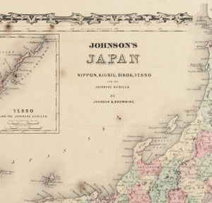 1860 Japan Nippon Kiusiu Yesso Japanese Kuriles - Johnson