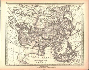 Asia Antique Engraved Map 1857